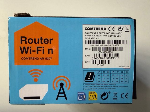 Router WiFi ADSL Comtrend AR-5307 - 300Mbps - Comp