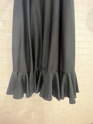 Falda flamenca larga negra Menkes