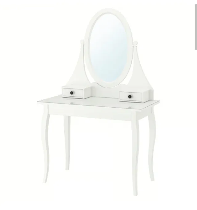 Tocador juvenil blanco con espejo
