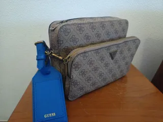 Bandolera Guess Marrón y Azul