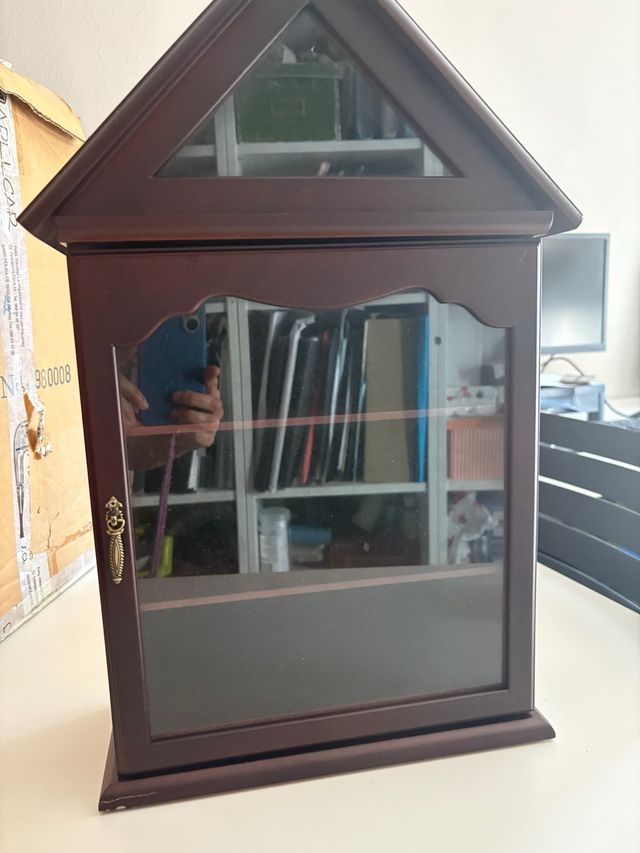 Vitrina casa madera y cristal