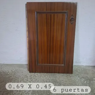 6 Puertas Madera 0,69 x 0,45