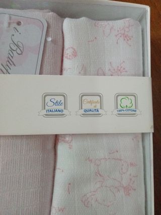 Set 3 Quadri Garza Bimbo Rosa