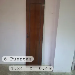 6 Puertas Madera 1,84 x 0,45