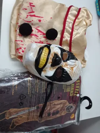 Disfraz payaso maníaco con máscara