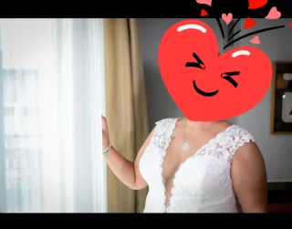 Vestido Novia Escote V Espalda Aire corte sirena