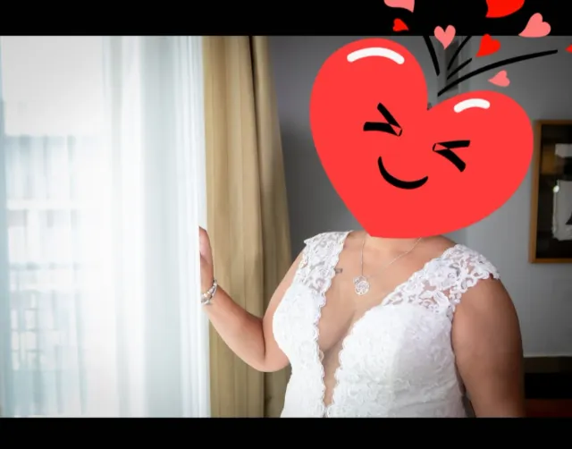 Vestido Novia Escote V Espalda Aire corte sirena