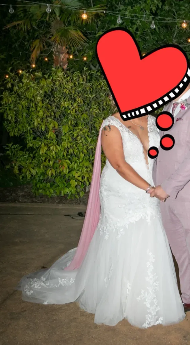 Vestido Novia Escote V Espalda Aire corte sirena