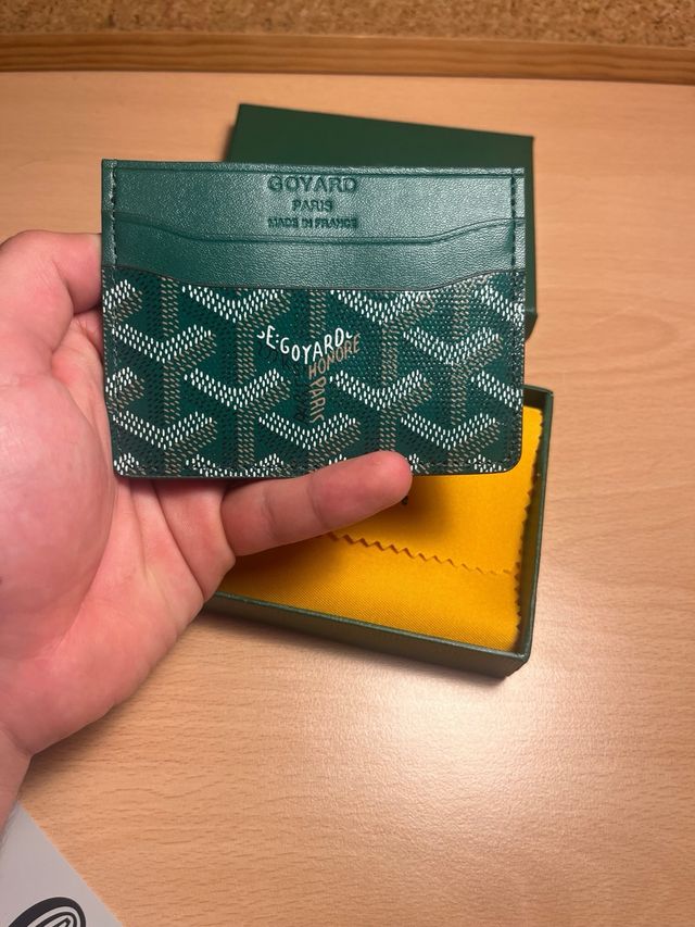 Tarjetero Goyard Verde