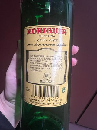 Bottiglia vuota Gin Xoriguer Mahon