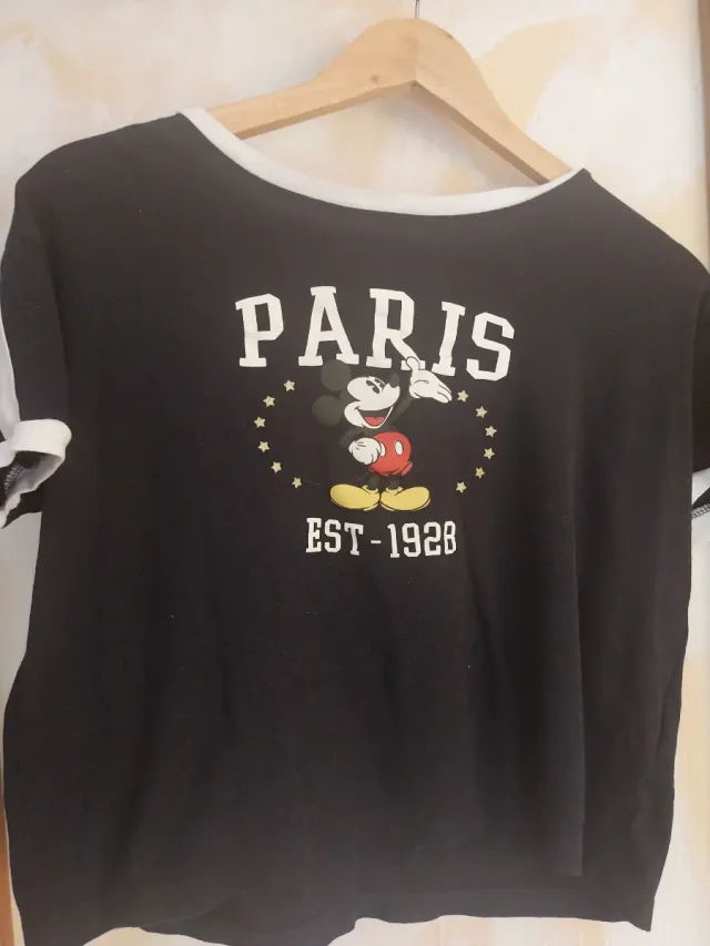 Maglietta nera Mickey Paris Est 1928