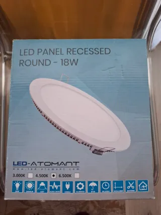 Panel LED Redondo Empotrable 18W