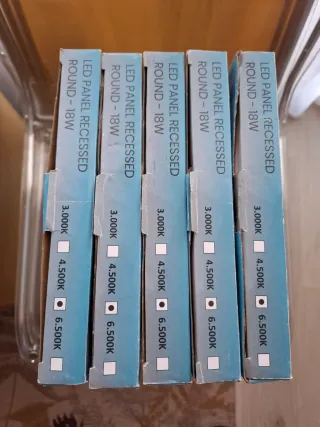 Panel LED Redondo Empotrable 18W