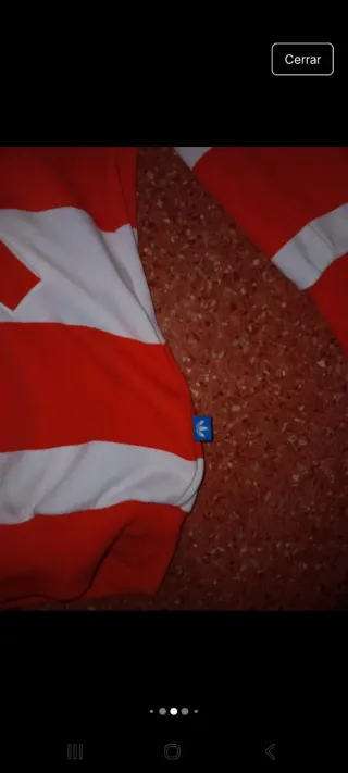 Jersey Adidas Rayas Rojas y Blancas talla sm