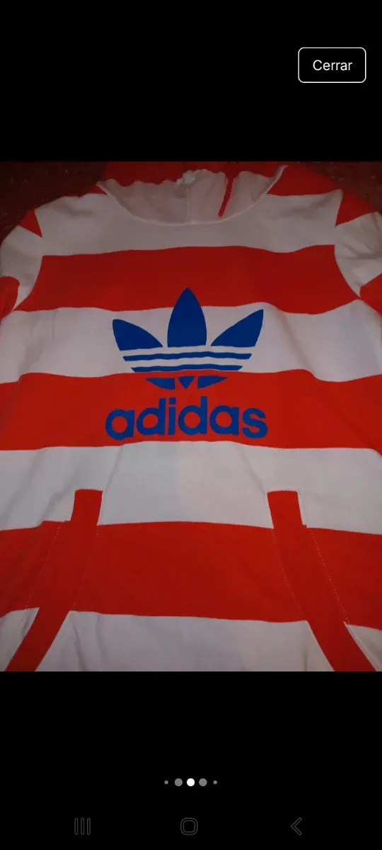 Jersey Adidas Rayas Rojas y Blancas talla sm