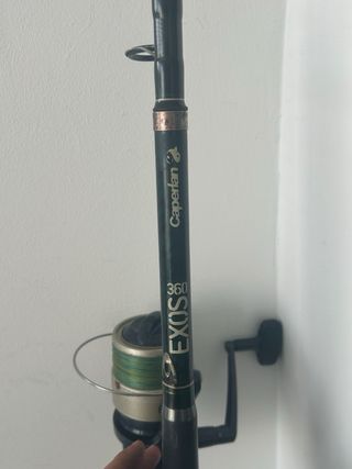 Caña de pescar y carrete