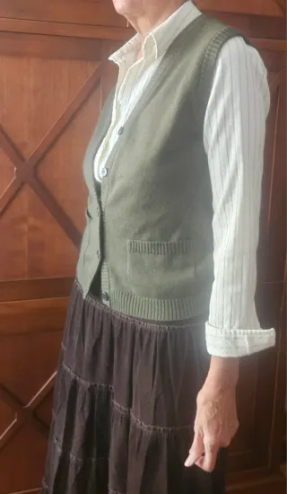 Chaleco de punto verde Rodier Paris