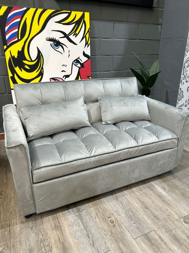 Sofá Cama Gris 2 Plazas