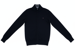 Casaco Tommy Hilfiger Lã Premium Preto