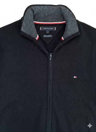 Casaco Tommy Hilfiger Lã Premium Preto