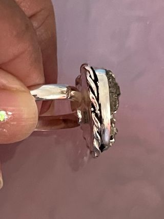 Anillo Corazón Pirita Plata 950