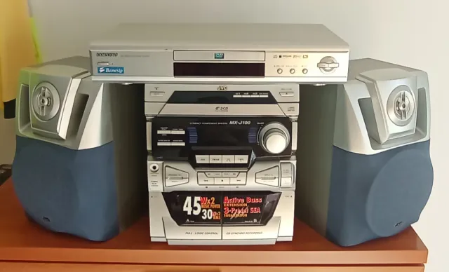 Cadena de música JVC y DVD Samsung