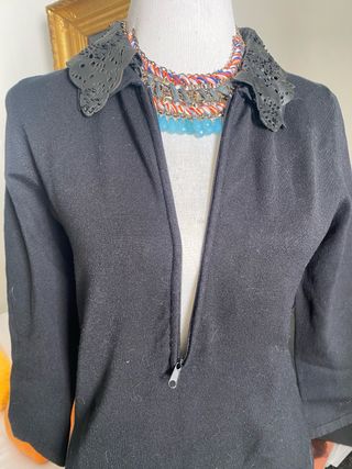 Collar babero tejido bohemio con cuentas