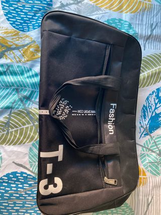 Bolso de gimnasio grande negro T-3