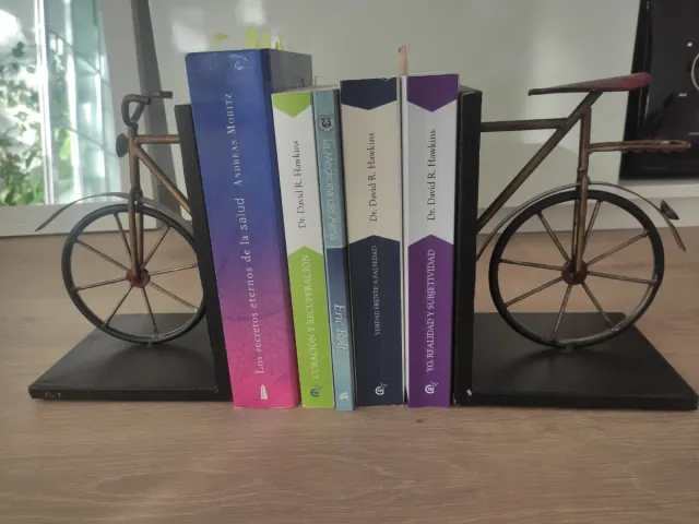 Soportes de libros con forma de bicicleta