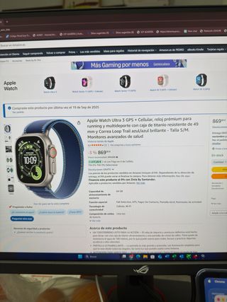 Apple Watch Ultra 3 GPS + Cellular Azul