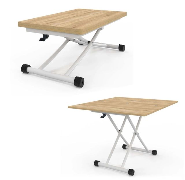 Mesa elevable extensible madera