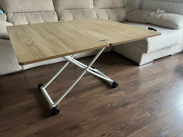 Mesa elevable extensible madera