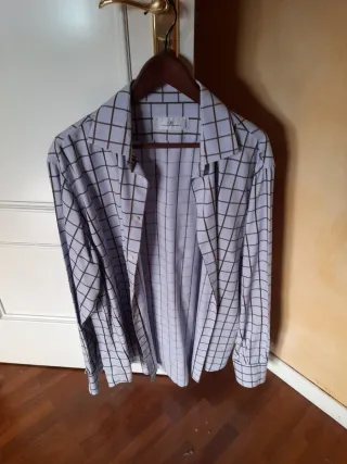 Camisa Carolina Herrera Hombre Azul/Marrón