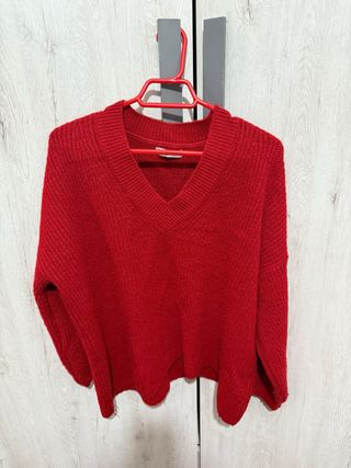 Jersey rojo manga larga