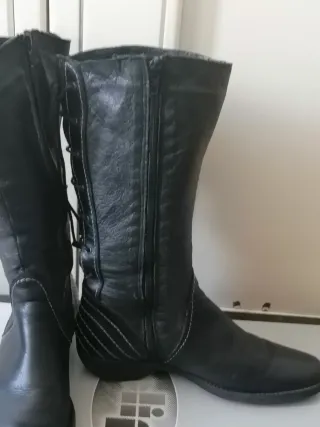 Stivali in vera pelle neri