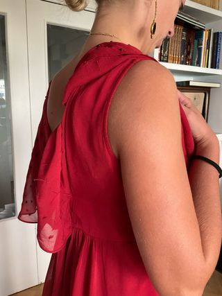 Vestido rojo largo de fiesta de Intropía