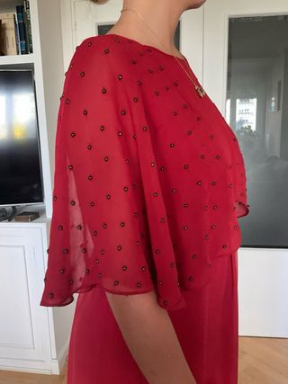 Vestido rojo largo de fiesta de Intropía