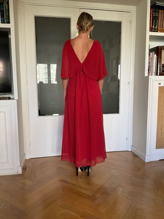 Vestido rojo largo de fiesta de Intropía