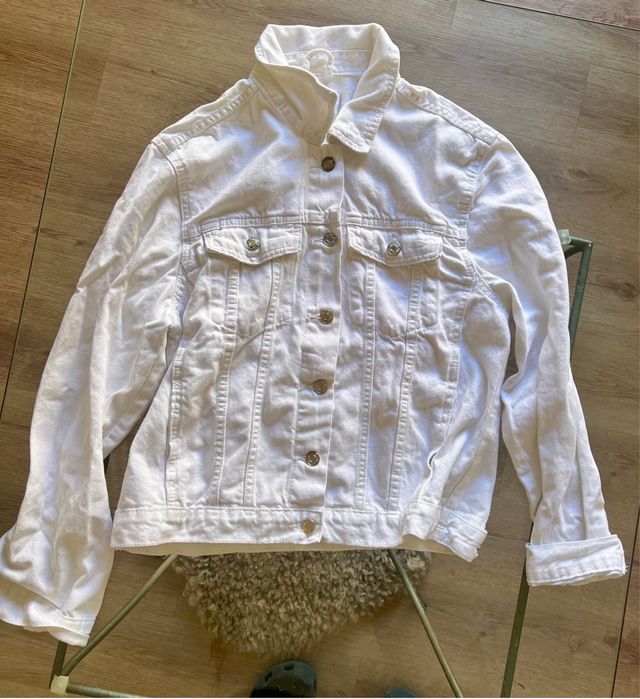 Campera Jean Blanca Mujer Talle 42