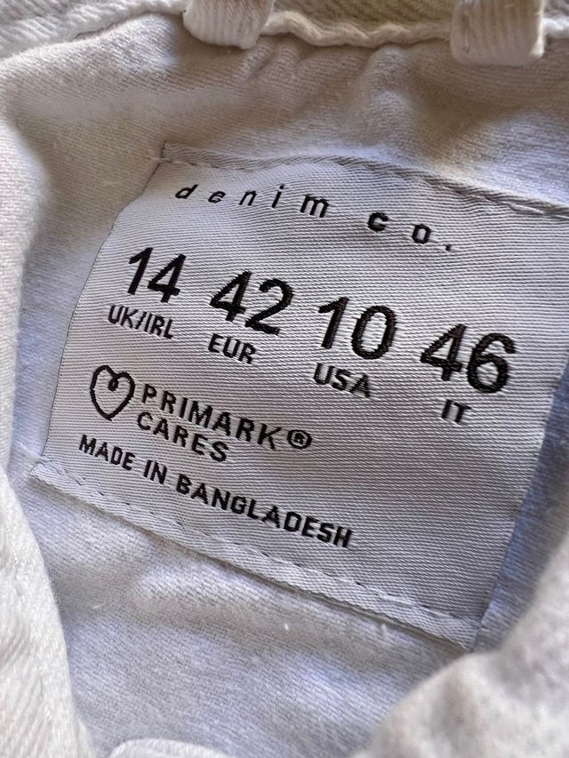 Campera Jean Blanca Mujer Talle 42