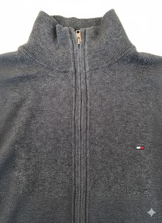 Camisola Tommy Hilfiger com fecho cinzento