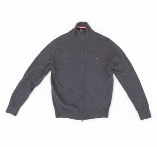 Camisola Tommy Hilfiger com fecho cinzento