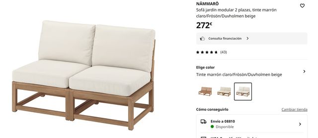 Set di mobili da esterno IKEA 4 posti e tavolo