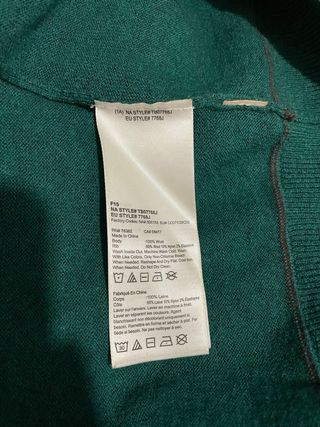 Jersey Timberland Media Cremallera Verde Punto XL