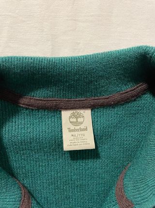 Jersey Timberland Media Cremallera Verde Punto XL