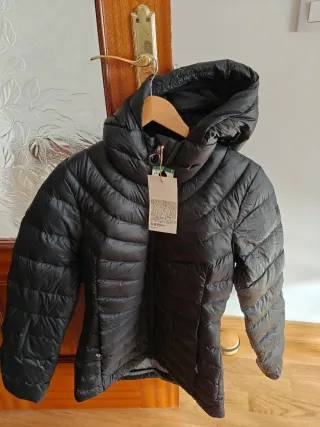 Plumífero Forclaz MT500 con capucha Mujer Negro