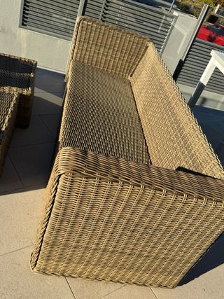 Conjunto Muebles Jardín resinado Beige/Marrón