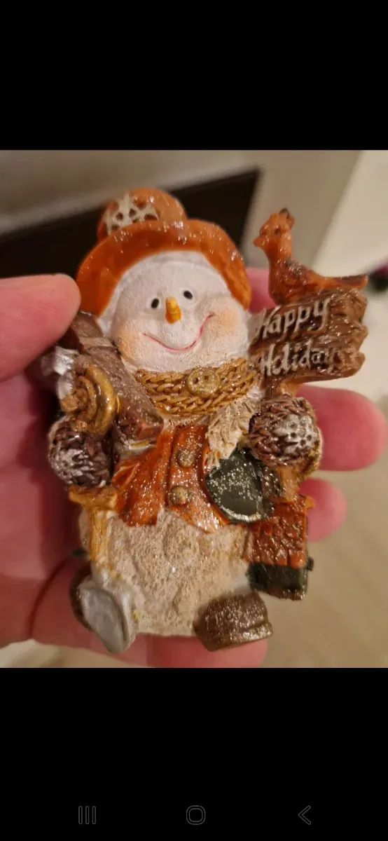 Decorazione pupazzo neve Happy Holidays