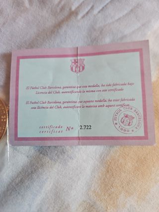 Medalla FC Barcelona Temporada 97-98