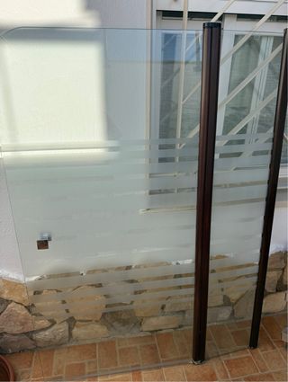 Mampara de ducha cristal y metal